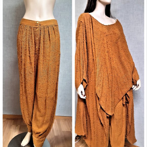 RARE Vintage Moroccan Draped Layers Pant & Top - Picture 5 of 6